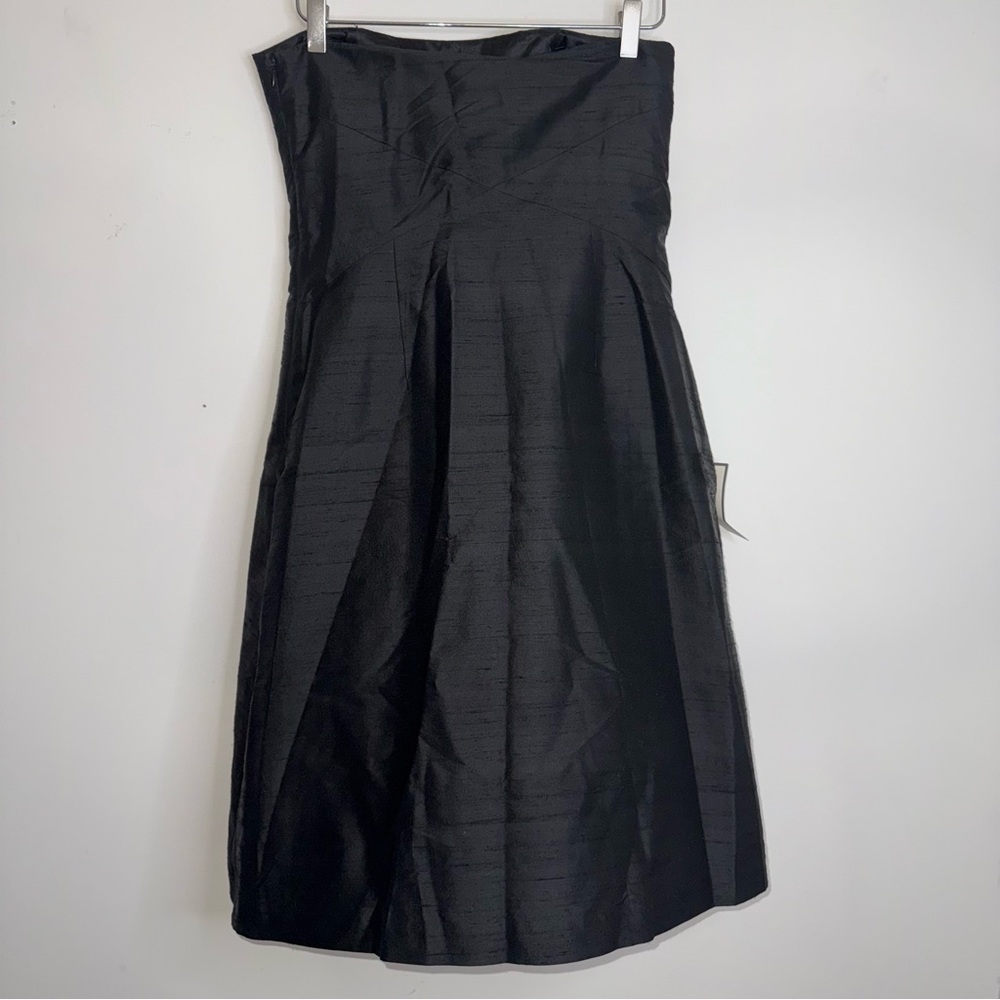 Ann Taylor Black Strapless Pleated A-line Dress - Picture 11 of 16